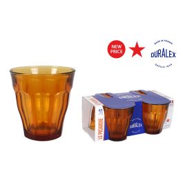 Duralex Set de 4 Vasos "Picardie" 25 cl / 0.25 L, Vidrio Templado Ámbar, Dimensiones 8.7 x 8.7 x 9 cm (12 Cajas) Precio: 81.8444. SKU: B19YPXX3GK
