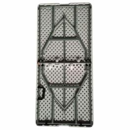 Mesa plegable de 150 cm para 6 personas, tubos de acero con recubrimiento en polvo, resistente a la intemperie, uso interior y exterior, soporta 110 kg Mesa plegable de 150 cm para 6 personas, tubos de acero con recubrimiento en polvo, resistente a la intemperie, uso interior y exterior, soporta 110 kg