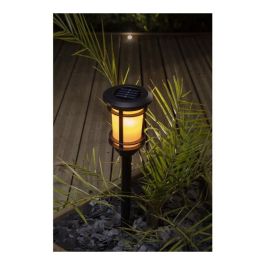 Galix Linterna Solar para Jardín, Efecto Llama Natural, 33 LED Cálidos Parpadeantes, 8h Autonomía, Recargable
