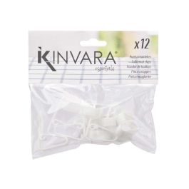 Set 12 Sujetamantel Kinvara 17x16x4.5 cm, plástico PP, blanco (24 Unidades) Set 12 Sujetamantel Kinvara 17x16x4.5 cm, plástico PP, blanco (24 Unidades)