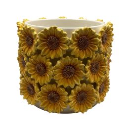 Macetero Shabby DKD Home Decor Amarillo Blanco 18 x 16 x 18 cm (4 Unidades) Precio: 93.49999967. SKU: B1EX5JWD4H