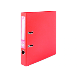 Liderpapel Archivador de Palanca A4 Documenta Forrado PVC Rado con Compresor Metálico Lomo 52mm Rojo