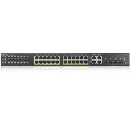 Zyxel GS2220-28HP-EU0101F Switch Gestionado L2, 24 Puertos Gigabit Ethernet (10/100/1000), PoE, Negro