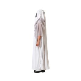 Disfraz Fantasma Blanco Con Capucha Para Niño 7-9 Años Halloween Polyester