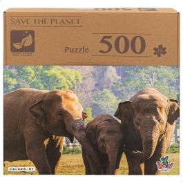 Puzzle Colorbaby Elephant 500 Piezas 6 Unidades 61 x 46 x 0,1 cm Puzzle Colorbaby Elephant 500 Piezas 6 Unidades 61 x 46 x 0,1 cm