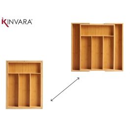 Cubertero de Bambú Kinvara 6 Huecos Extensible 38x29x5 cm (6 Unidades) Cubertero de Bambú Kinvara 6 Huecos Extensible 38x29x5 cm (6 Unidades)