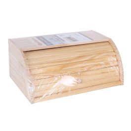 Quttin Panera de Madera con Persiana 40 x 25.5 x 18 cm para Cocina y Despensa (4 Unidades)