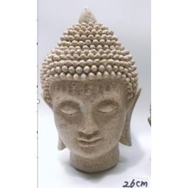 DKD Home Decor Figura Oriental de Cabeza de Buda en Resina Gris Claro 15x25x16 cm (2 Unidades) Precio: 21.56946. SKU: B1KERN4LYP