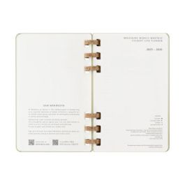 Moleskine Agenda 12M 2026 Espiral Académica L (13x21 cm) Kiwi Tapa Dura DHSPK5212AMWH3Y26