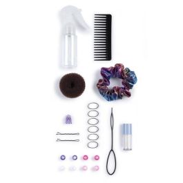 Smoby SMO3032160111484 Cabezal de peinado afro, 23 accesorios, fácil peinar, labios sensibles al calor y almacenamiento