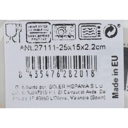 La Mediterranea Fuente Oval "Anllo" Nordic Brillo 25 x 15 x 2.2 cm (18 Unidades)