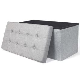 Banco-Puf Plegable Gris Claro Home Deco Factory Precio: 32.79000054. SKU: B1FYQVT6B2