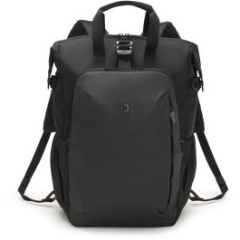DICOTA Eco Backpack Dual GO Mochila para Portátil 13-15.6" Negro de PET Reciclado con Compartimento para Tablet y Bolsillo Frontal