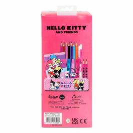 Hello Kitty Set de Papelería Coloreable. Kit de Material Escolar para Dibujar y Pintar. Edad Recomendada +3 Años.