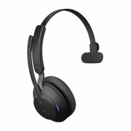 Jabra Link380a Evolve2 65 Auriculares Diadema Inalámbricos Mono MS Teams Negro con Cancelación de Ruido Pasiva y Micrófonos Profesionales