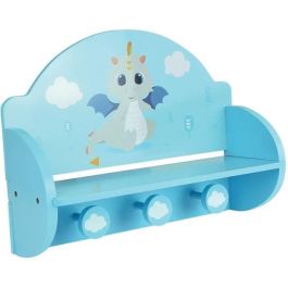 FUN HOUSE Léon le Dragon 713338 PERCHERO ESTANTERÍA Dimensiones: ± H. 33 x W. 46 x D. 15 cm para niños FUN HOUSE Léon le Dragon 713338 PERCHERO ESTANTERÍA Dimensiones: ± H. 33 x W. 46 x D. 15 cm para niños