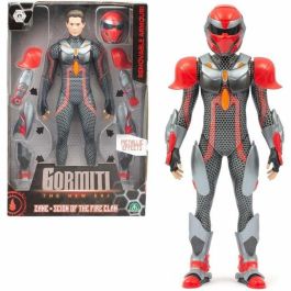Gormiti GRV034 Figura articulada Vástago con armadura Modelo Fuego 27 cm +4 años