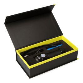 EDM Linterna Recargable 3300lm, 3 LEDs 30W, USB Tipo-C, Batería 2000mAh, Aluminio, Resistencia IP54, Color Negro, Ø4x10.5cm