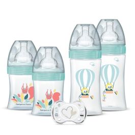 Dodie DOD3700763511610 Set 4 Biberones de Parto con Tetina Plana Anticólicos (2x150mL y 2x270mL) y Chupete de Parto