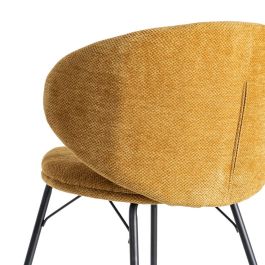 Silla Mostaza Tejido-Metal Salón 57 X 53 X 75 cm