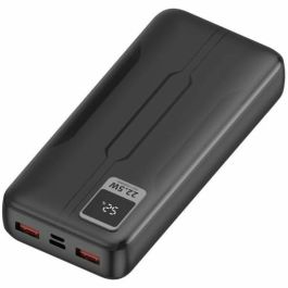 Leotec LEPOW20W22K Batería externa Power Bank 20000 mAh, carga rápida 22.5W/20W PD, 3 puertos, pantalla digital, negro