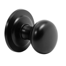 JANDEL Pomo Puerta Chato Negro Mate Base Diámetro 85mm Opacio