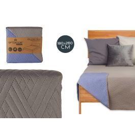 Colcha Cama Reversible 180X260 Gris Oscuro Y Azul Giftdecor (6 Unidades) Precio: 103.4999999. SKU: B1ADCPQ4CP