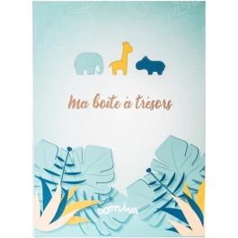 Domiva Caja del Tesoro para Recuerdos de Bebé con Libro de Nacimiento Zanimo, Diario Ilustrado, Árbol Genealógico, Bolsas y 5 Cajones Domiva Caja del Tesoro para Recuerdos de Bebé con Libro de Nacimiento Zanimo, Diario Ilustrado, Árbol Genealógico, Bolsas y 5 Cajones