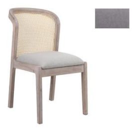 DKD Home Decor Silla Moderna Gris Oscuro de Poliéster y Abeto, Desmontable, Altura Asiento 51 cm, 61x86x46 cm