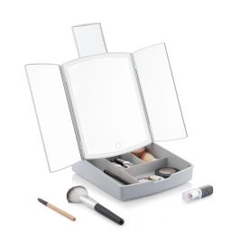 Espejo LED Plegable con Organizador de Maquillaje 3 en 1 Panomir InnovaGoods Espejo LED Plegable con Organizador de Maquillaje 3 en 1 Panomir InnovaGoods