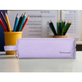 Liderpapel Estuche Portatodo Classic Rectangular con Asa 210x70mm Lila