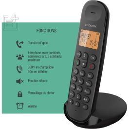 Logicom LOG3483071500308 Teléfono Fijo Inalámbrico DECT ILOA 150 SOLO Pizarra Sin Contestador Automático