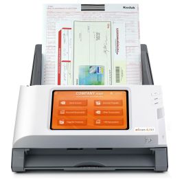 Plustek Escáner A280 Enterprise, Resolución 600x600 DPI, Escaneo Dúplex a Color, Velocidad 20 ppm, Pantalla 7"