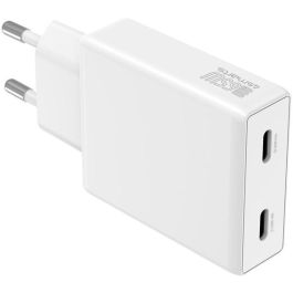 4smarts 546065 Cargador de Pared PD Slim Dual 65W GaN 2x USB-C Blanco Carga Rápida Universal