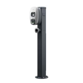 Charge Amps Columna Poste con Riel DIN (hasta 35 spots) para cargadores Halo & Dawn, amplio espacio para cableado y conexión en cadena