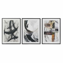 Cuadro Loft DKD Home Decor Negro Gris 3 x 70 x 50 cm (3 Unidades) Precio: 29.58999945. SKU: B16D6XRRJT