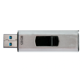 Q-connect Memoria USB Flash 128 GB 3.0 Plateado Compacto