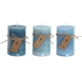 DKD Home Decor Vela Basicos de Cera Turquesa, Verde y Azul 6.8x6.8x10 cm, 300g, 55 Horas (Pack de 12) Precio: 39.49999988. SKU: B18MHG9GJR
