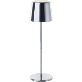Lámpara de mesa exterior - BRILLIANT - XAANA - Recargable - Cromo - LED - 2W - 160lm - CCT - DIM - USB - IP44 Lámpara de mesa exterior - BRILLIANT - XAANA - Recargable - Cromo - LED - 2W - 160lm - CCT - DIM - USB - IP44