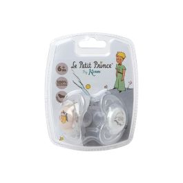 Kiokids Set 2 Chupetes El Principito Tetina 100% Silicona Ortodóntica Alta Calidad Escudo Tritán +6 meses Beige