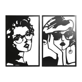 DKD Home Decor Set de 4 Decoraciones de Pared Moderno Negro Metal 40 x 2 x 60 cm Precio: 66.50000038. SKU: B1HBPARQ7B