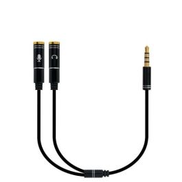 Ewent Cable Adaptador Audio Jack 3.5 mm EC1641 - 1x 3.5mm (4pin) Male a 2x 3.5mm (3pin) Female, 0.30m