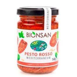 BIONSAN Pesto Rosso con Piñones, Tomate y Albahaca Eco 140Gr - Sin Gluten y con Queso Parmesano Precio: 4.8900005. SKU: B17DBWJX9K