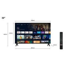 TCL 32S5400AF Televisor 32" Full HD HDR Smart TV Android TV con Google Assistant y Chromecast integrado, WiFi y Dolby Audio. Diseño sin Bordes.
