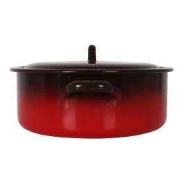 Cacerola Esmaltada con Tapa 28 cm - 6.3L Fuego - La Estrella (6 Unidades) Cacerola Esmaltada con Tapa 28 cm - 6.3L Fuego - La Estrella (6 Unidades)