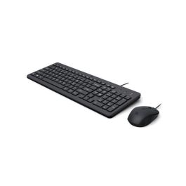 HP 150 Teclado y ratón con cable Negro, AZERTY, teclado preciso y ergonómico, silencioso, teclas ultraplanas para escritura rápida