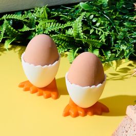 Cook Concept Huevera Pata Pollo - Juego De 2 Piezas, Colección Ludique, Polipropileno