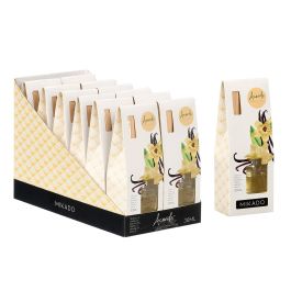 Acorde Mikado Vainilla 30 ml con Varillas Aroma Duradero Medidas 7.5x20x5 cm (Set de 24)
