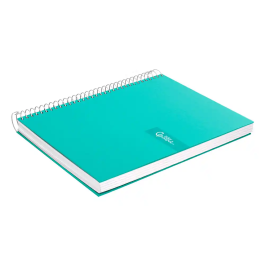Liderpapel Cuaderno Espiral A4 Micro Crafty Tapa Forrada 120 Hojas 90gr Cuadro 5mm 5 Bandas Color Turquesa