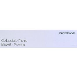 Cesta de Picnic Plegable con Tapa-Mesa Pickning InnovaGoods Cesta de Picnic Plegable con Tapa-Mesa Pickning InnovaGoods